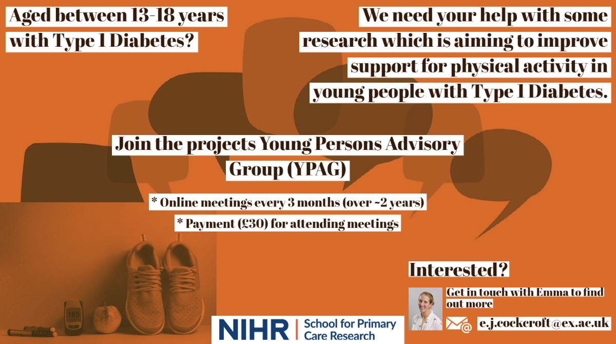 Emma_cockcroft's tweet photo. I'm looking to work with a group of UK-based young people (13-18 y) with Type 1 Diabetes. If you're interested or know someone who might be please get in touch for more information. https://t.co/xGZHhotqaG