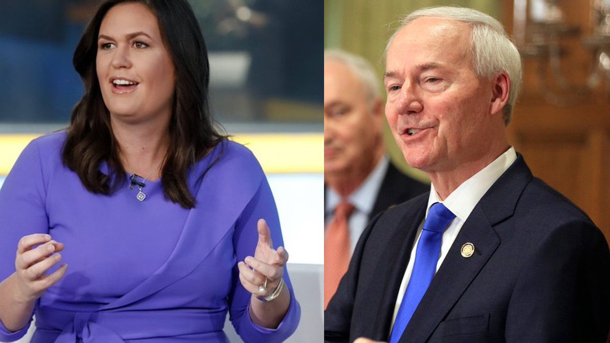 KATVNews's tweet photo. Governor Asa Hutchinson announced Friday that he is endorsing Sarah Huckabee Sanders to be the next governor of Arkansas. https://t.co/cODkHMv9Rn | #arnews https://t.co/EpVQLuQexf