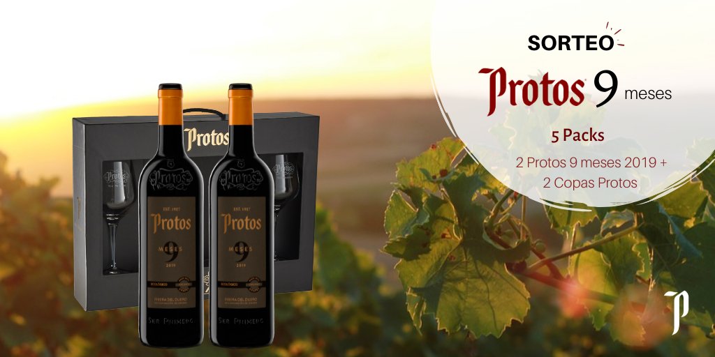 Bodegas_Protos's tweet photo. ¡Participa en este Sorteo y llévate uno de los 5 packs de 2 botellas de Protos 9 meses 2019 + 2 Copas.🍷Es muy fácil:
✅ SÍGUENOS en Twitter @Bodegas_Protos
✅ COMENTA este post contándonos con quienes disfrutarías de nuestro Protos 9 meses.
Bases legales: https://t.co/mKL9taUsRw https://t.co/wNHxCQ7k9m
