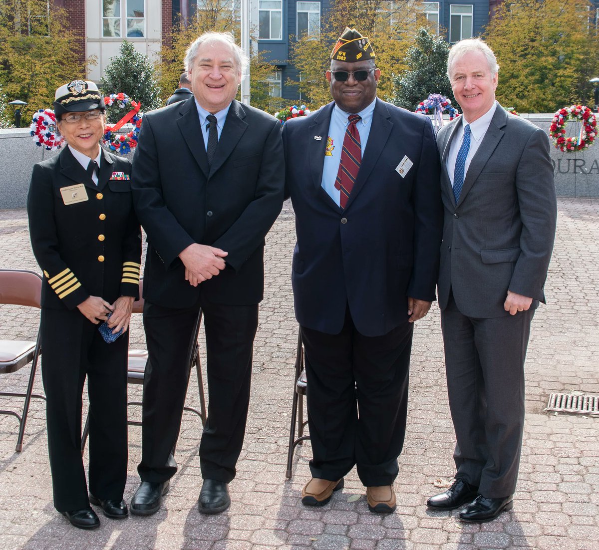 MontgomeryCoMD's tweet photo. (PHOTOS) Check out some of the photos from the Veterans Day Remembrance Ceremony in Wheaton Veterans Urban Park. Another big thank you to all Veterans for their service and sacrifice. 📸➡️ https://t.co/6U1VpI9ojV #MoCoVets https://t.co/BW20LMyTtz