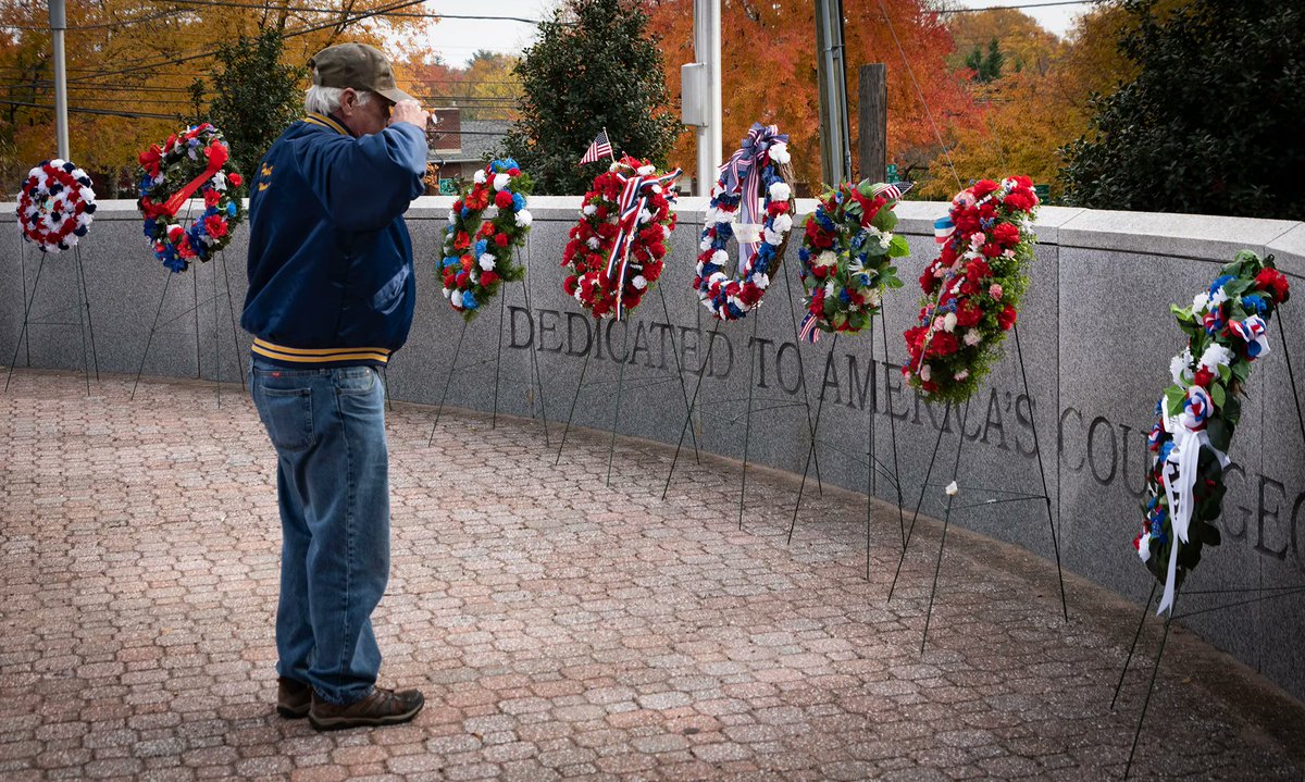 MontgomeryCoMD's tweet photo. (PHOTOS) Check out some of the photos from the Veterans Day Remembrance Ceremony in Wheaton Veterans Urban Park. Another big thank you to all Veterans for their service and sacrifice. 📸➡️ https://t.co/6U1VpI9ojV #MoCoVets https://t.co/BW20LMyTtz