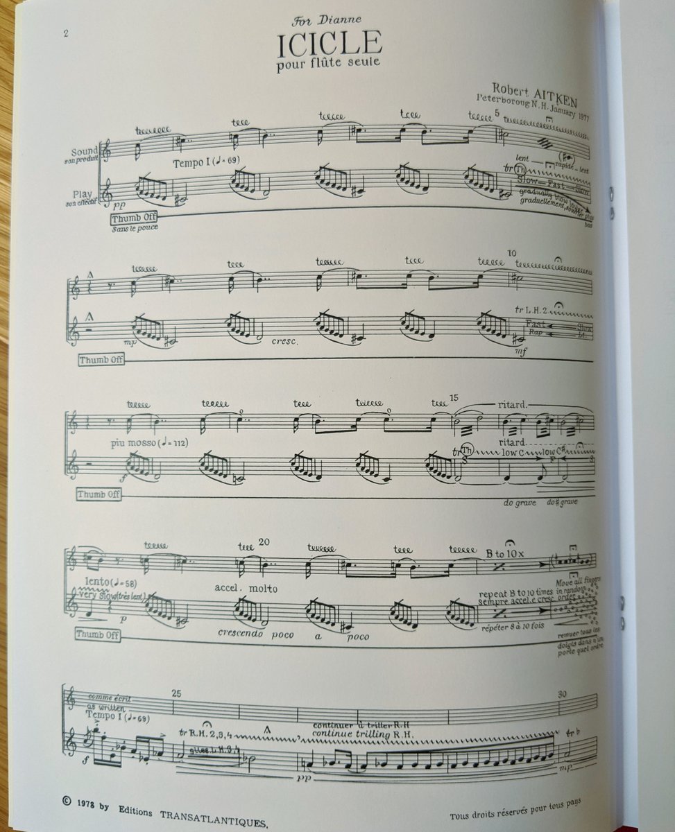 AllFlutesPlus's tweet photo. One of the principal techniques used in this piece is playing without the thumb key, and the novel and colorful timbral effects in the work have solidified its place in the contemporary flute repertoire.
#fridayclassics #sheetmusic #contemporaryflute #contemporary #flutemusic https://t.co/RiVpDL6Ti7