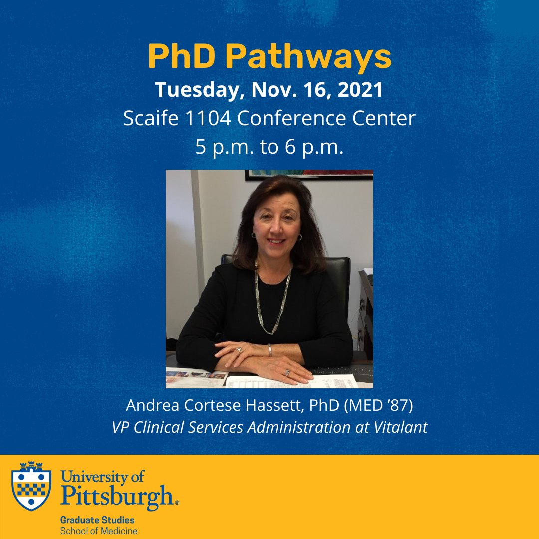 As a mentor to many, Andrea Cortese Hassett, PhD (MED ’87), knows how to guide students to their right path! 

Join us next week as she shares her path and expertise at PhD Pathways on Nov. 16: