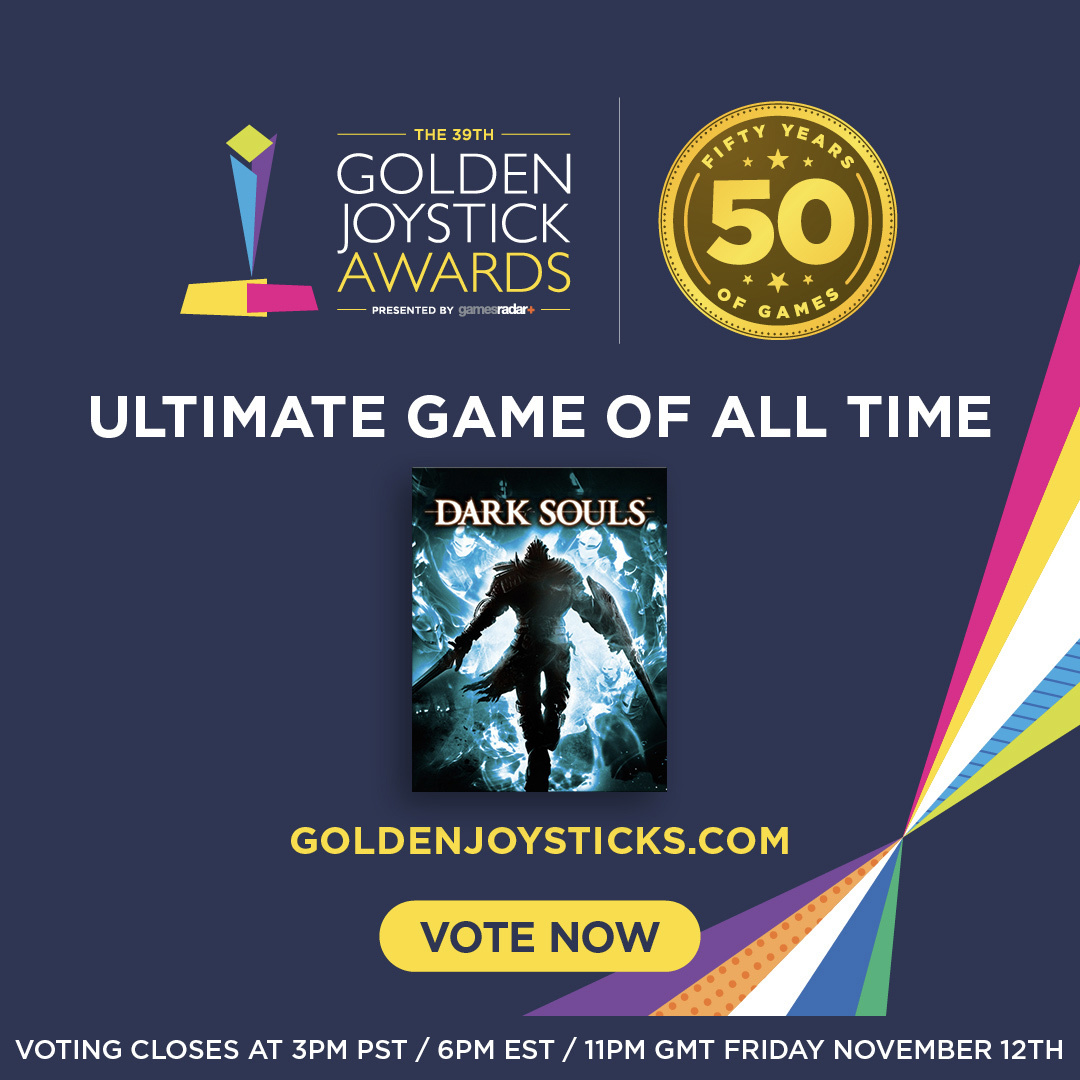 Dark Souls Wins Ultimate Game of All Time at Golden Joystick Awards 2021 -  Fextralife