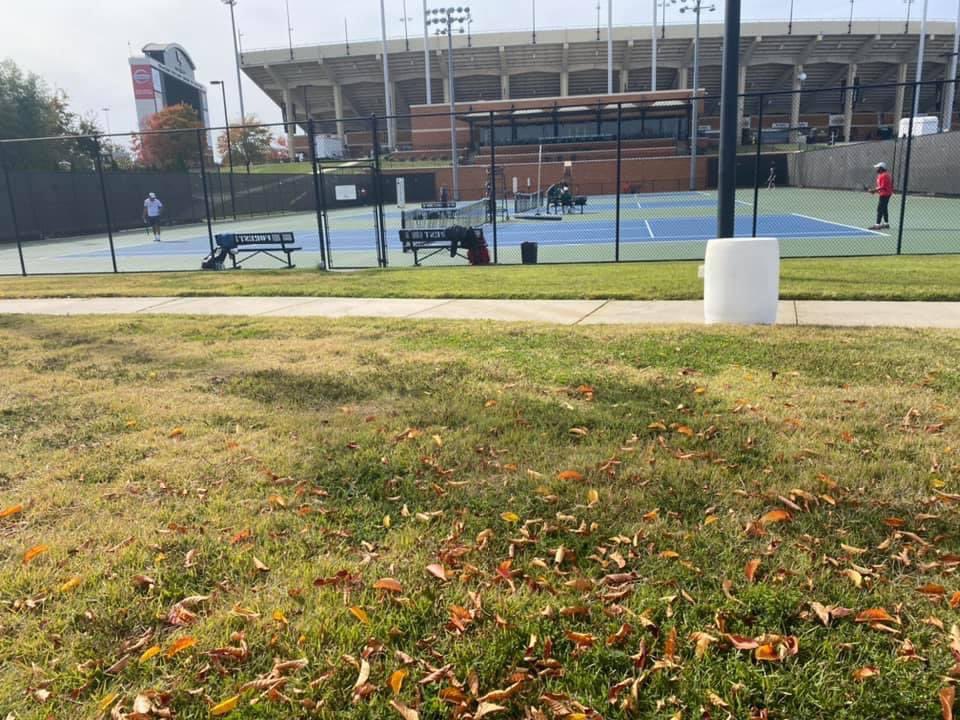 Hello Aggie Tennis Supporters here’s the NC A&amp;T Mens Tennis team during their match at Wake Forest University Esteban Lopez Esteban wins match