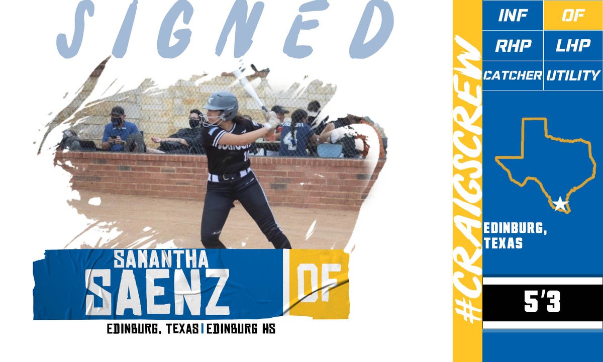 TAMUKSB's tweet photo. Another signing is official! Say hello to Edinburg's Sammie Saenz! Sammie was a first-team all-district selection for Edinburg High School while also collecting a Defensive MVP Award.
#CraigsCrew #GoJavelinas https://t.co/c2I8gWW1wu