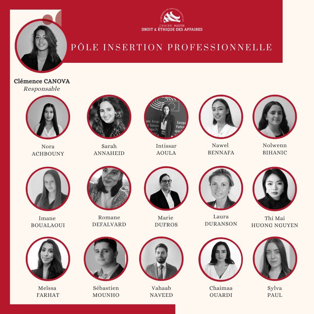 À l'honneur aujourd'hui, la présentation de la répartition des différents membres au sein de l'Association du Master Droit et Ethique des Affaires (AMDEA).

Une belle année s'annonce !