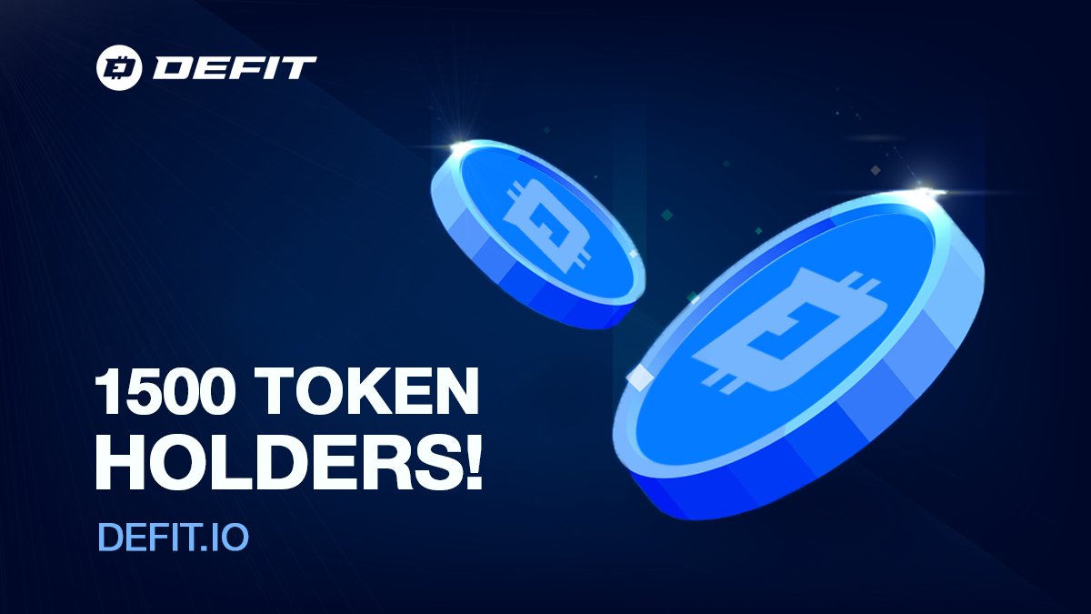 DEFITofficial's tweet photo. $DEFIT Community,
We are excited to announce that we have again reached another milestone- $DEFIT surpasses 1500 token holders!
Next goal: 2000 token holders! Can we get there?
#defittoken #fitness #DeFi #CryptoNews https://t.co/dOWpbGrYIN