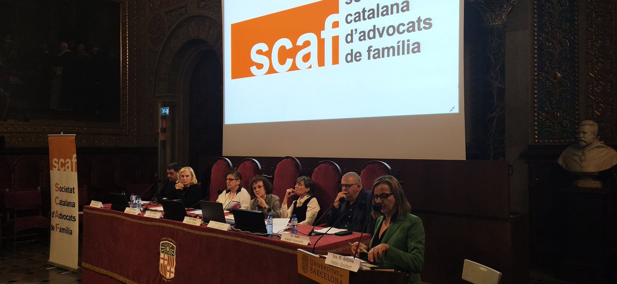 SCAF_cat's tweet photo. Taula d’advocats de família de Catalunya i les Illes Balears sobre la modificació de mesures. 

🗣️Ponents: Sra. Concha Ballester, Sr. Joan Cerdà, Sr. José Antonio García, Sra. Aurora López, Sra. Regina Vallés. 

✍️ Modera: Sra. M. Antònia Mateu

#JornadaSCAF https://t.co/FXU7RWDcSI
