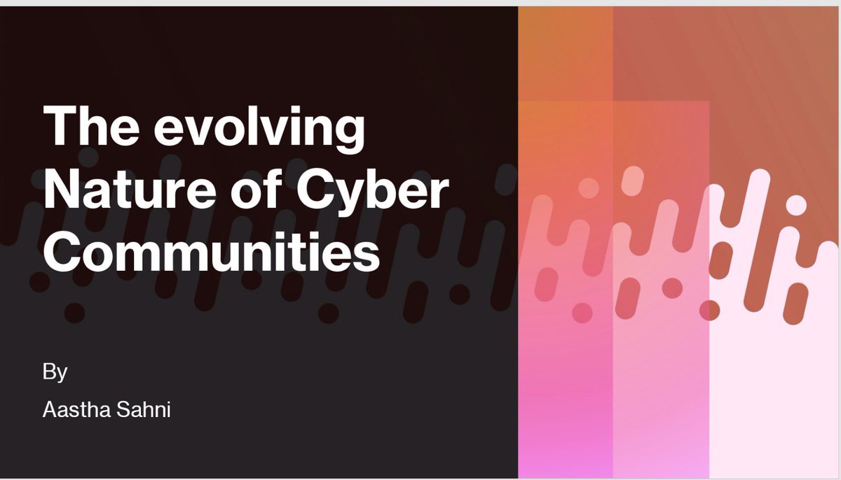 aastha1891's tweet photo. Late night session ☑️

“ The Nature Evolving Nature of Cyber Communities”

Done with @_c0c0n_ 2021 with my circle @barriers_in 💥💥💥💥

 #cybersecurity #cybercommunity #cyberskills #communitybuilding #communityevolution #futureofcyber https://t.co/wsGwKjEssi