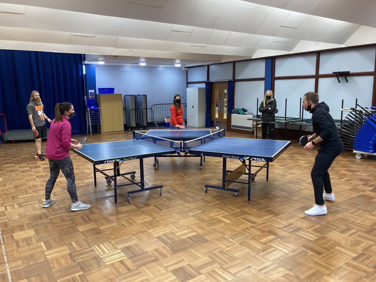 Woodmill_PE's tweet image. Staff CPD on table tennis as part of our day #goodlearning #goodfun