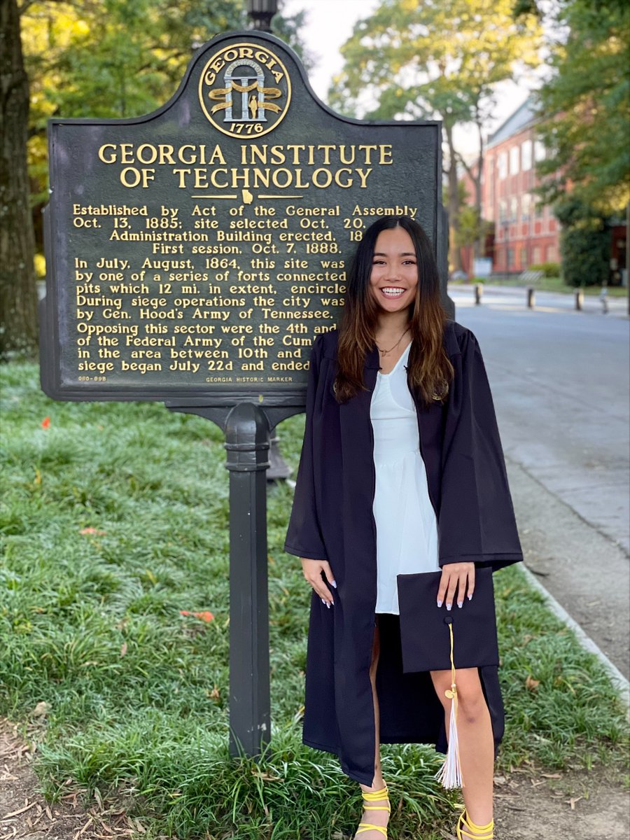 GeorgiaTech's tweet photo. On her first visit to Georgia Tech, Jasmine Hornbeck and her mother slept in their car in the @CocaCola building parking lot.

In her first year, her father passed away. Jasmine shares her journey of loss, grieving, and graduating with highest honors. |  https://t.co/UD9OIabouC https://t.co/53kID1TFu7
