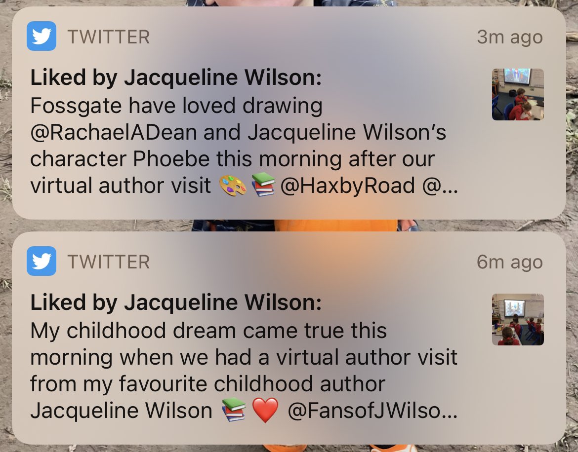 MrsC_017's tweet photo. Starstruck ๐คฉ!! Now our tweets have been liked by Jacqueline Wilson!! @FansofJWilson @HaxbyRoad @eboractrust #HR100 #HRReading https://t.co/JCakbBLy6U