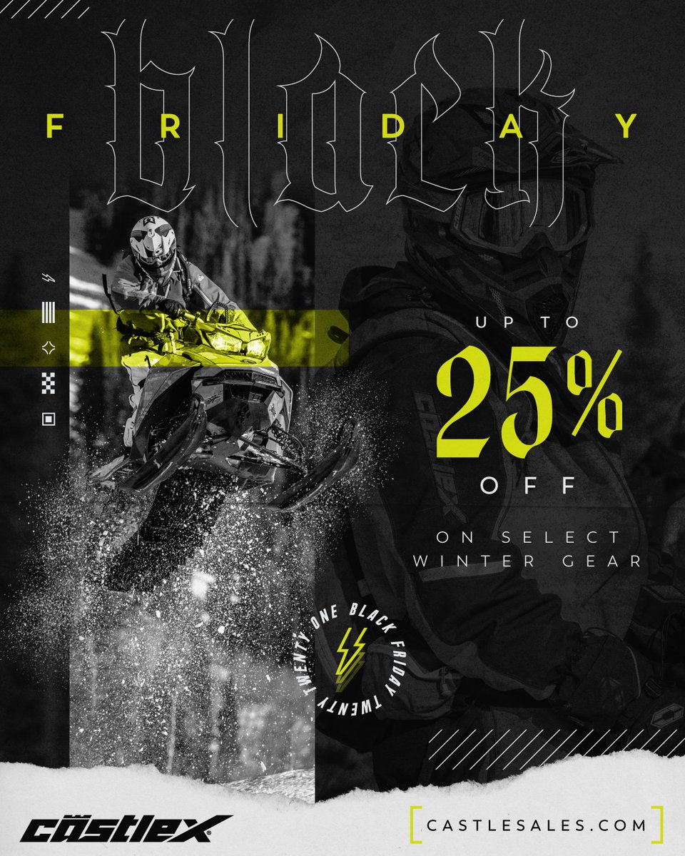 CastleXGear's tweet photo. βͺοΈ βΎ βΌοΈ Black Friday Starts Now βΌοΈ βΎ βͺοΈ
You know the drill, head to https://t.co/K4kqnbYAuW for the deals β‘
#blackfriday #castlex #castlexgear #weknowsnow #wearthebest #letitsnow #winter2022 #cx22 #since1973 #cxsn https://t.co/oqIyP14kJI