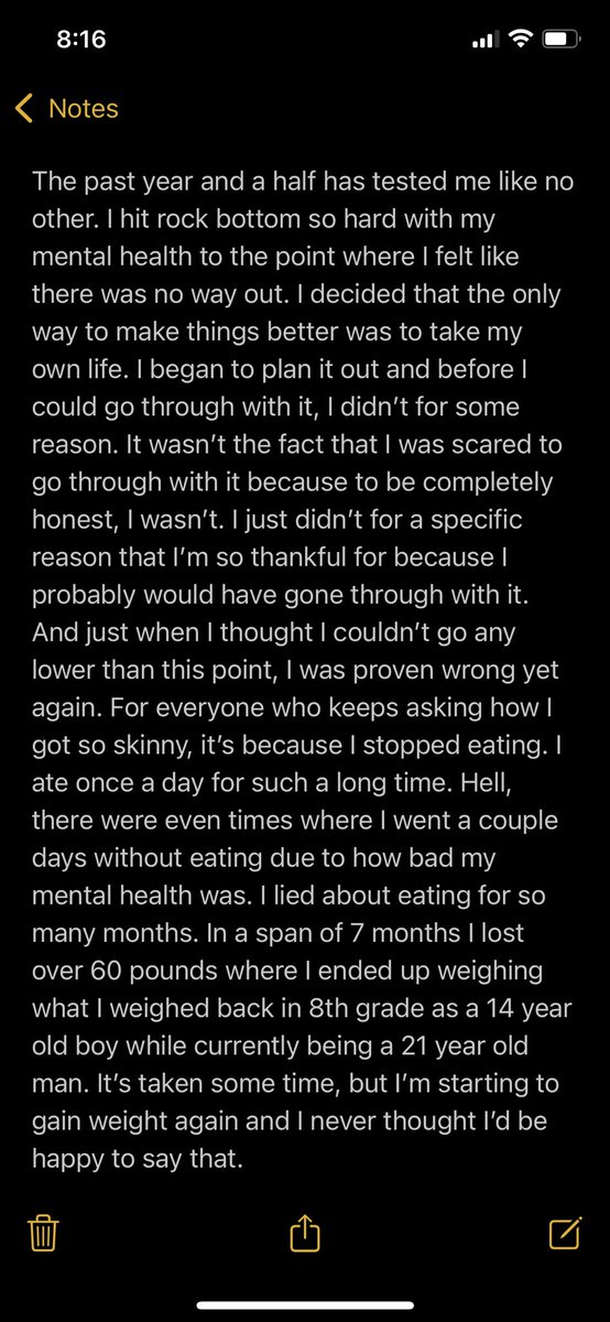 EddieC_08's tweet photo. Posted this on IG so I figured I’d share this on here as well. Because it’s Men’s Mental Health Awareness month, I thought that I’d share this. If everyone could take a few minutes out of their day to read this, then it would mean a lot. Thanks! https://t.co/LIuBHYgKsR