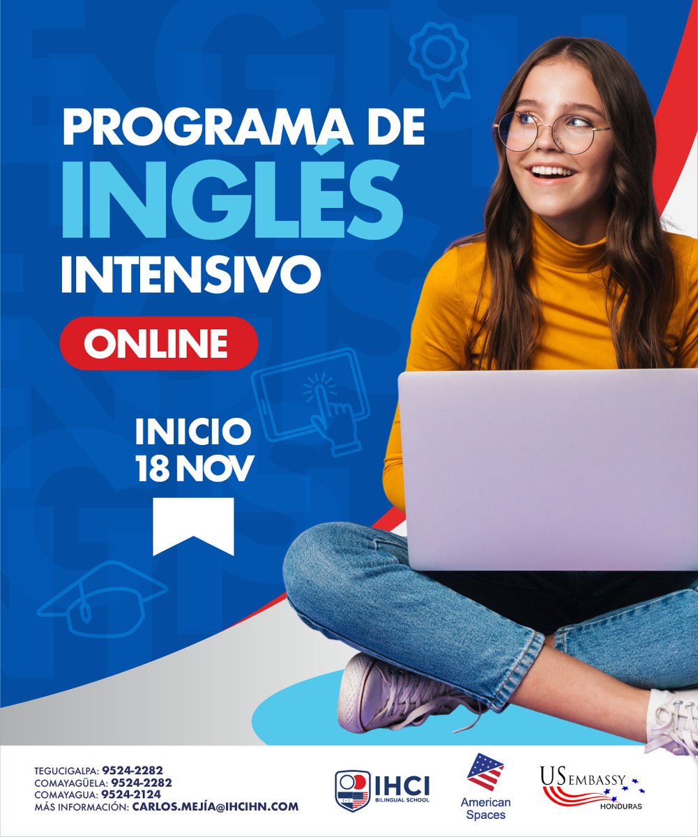 🇺🇸 🌎 ¡Aprende Inglés! 🌎 🇺🇸
Prepara y mejora tu futuro estudiando el idioma inglés.
Conoce más en: ihcihn.com/programas-de-i…
#Honduras #IHCI #IHCIInglés #AmericanSpaces #EnglishLearning