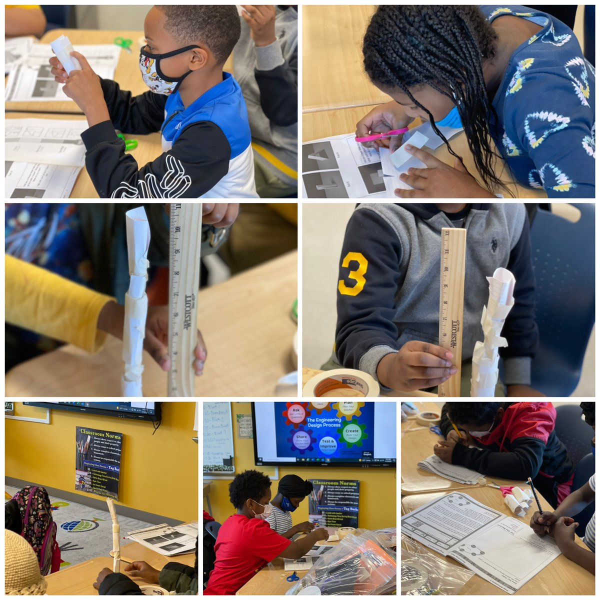 ms_a_murray's tweet photo. 3rd Grade STEM scholars are using the Engineering & Design Process to solve a problem. The only way this problem can be solved is by constructing a 10 inch tower using index cards. #STEMTopia180 @APSTAGAcademy @TAGMsRackston @TAGThinkTank https://t.co/rDPoHioahp