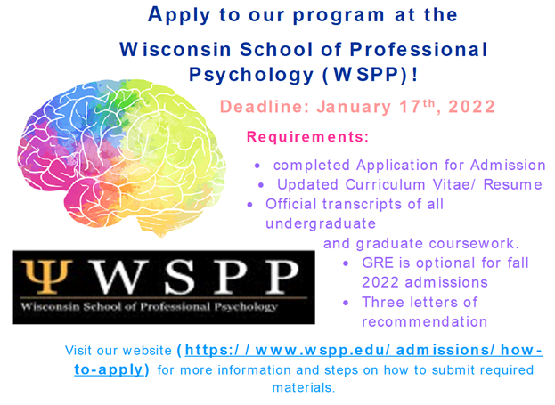 wspp_gradschool's tweet photo. Are you looking to pursue a Doctor of Psychology degree? Consider our program! Find more information at: https://t.co/yV9Bzg5u6h.

#graduateschool #PsyD https://t.co/fMDmZCElAi