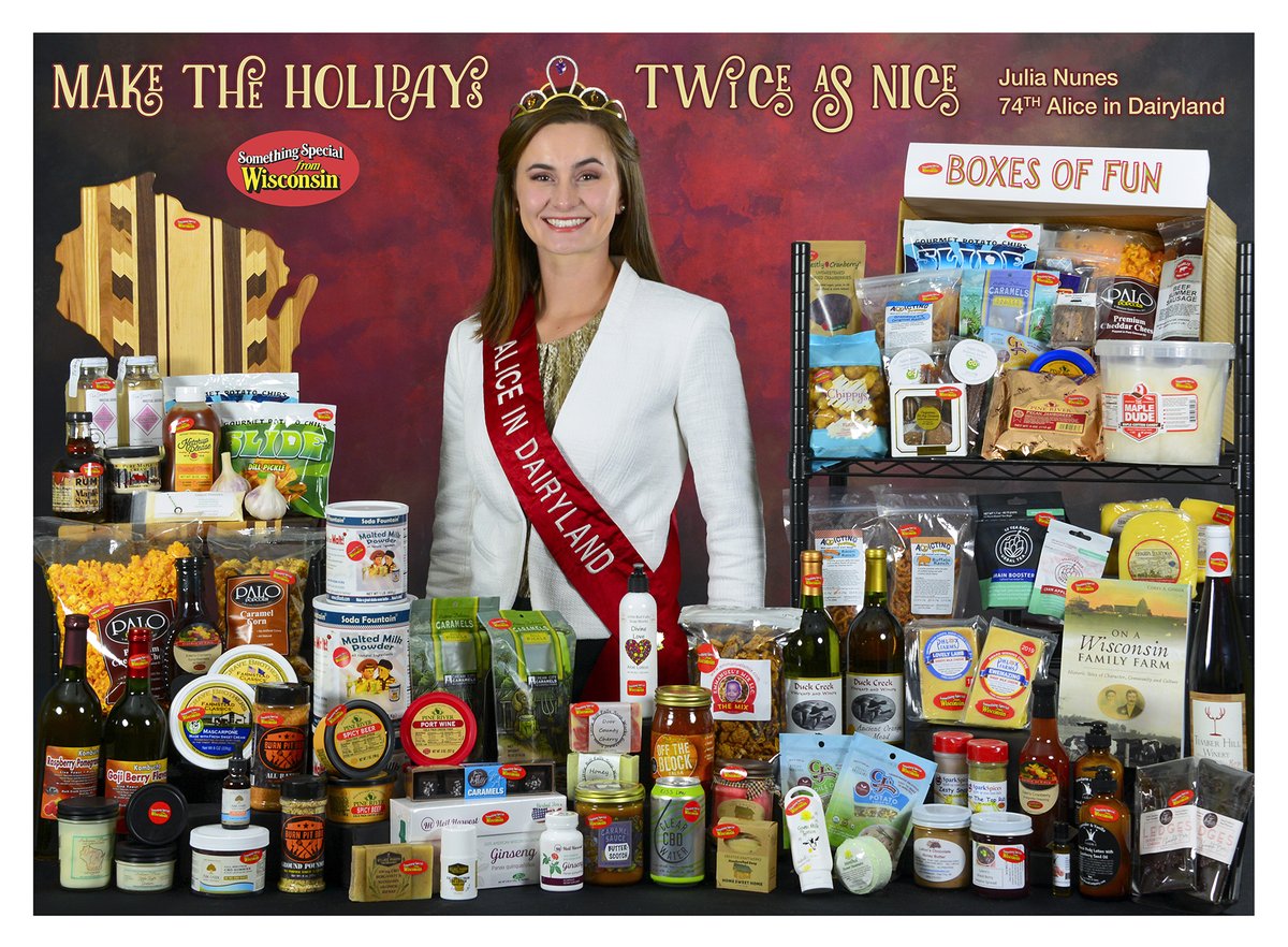 Make the holidays twice as nice this year with Something Special from Wisconsin™ (<a href="/WIssfw/">WIssfw</a>)!  
This holiday season, DATCP encourages you to keep an eye out for the Something Special from Wisconsin 
logo. Read more ➡ bit.ly/3ohQXvm <a href="/Alice_Dairyland/">Alice in Dairyland</a>