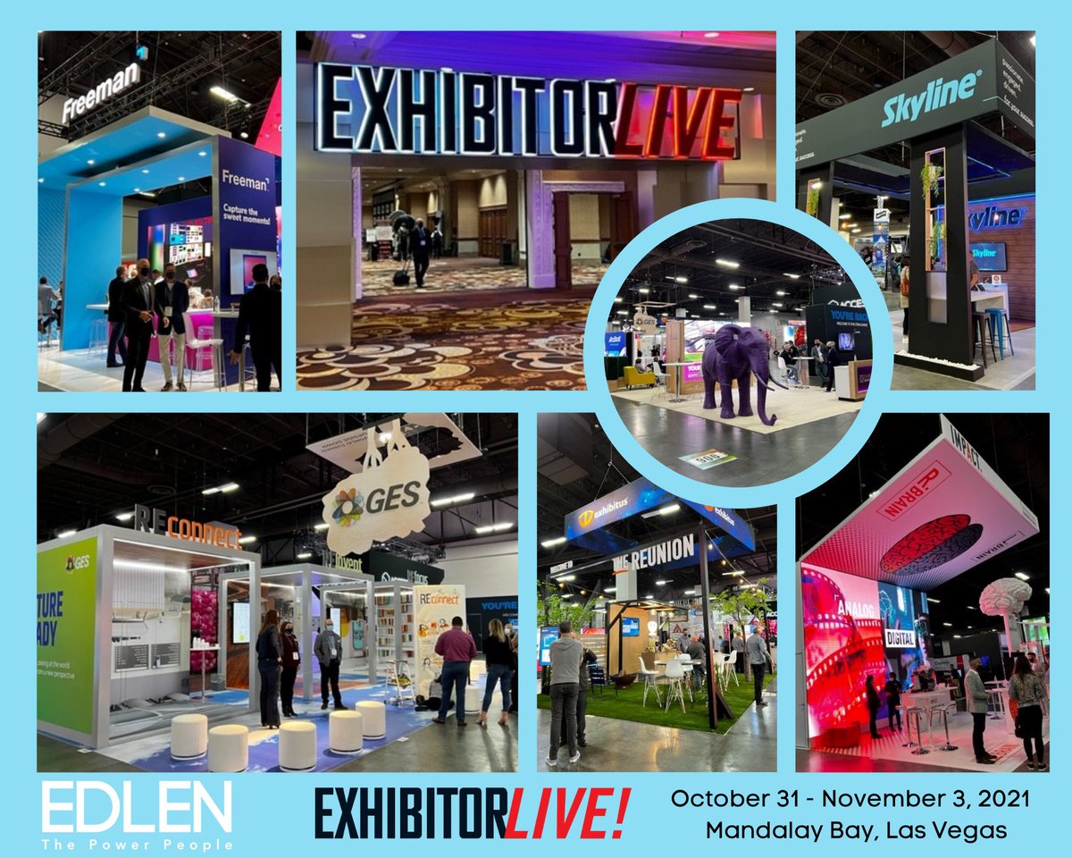 EdlenElectrical's tweet photo. Edlen recently helped produce EXHIBITORLIVE at Mandalay Bay. This 5-day event featured 170+ sessions and workshops, including nearly 300 exhibitors showcasing the latest products and resources shaping the future of exhibitions! #thepowerpeople #exhibitorlive #imgoinglive https://t.co/oul5uTkoFF
