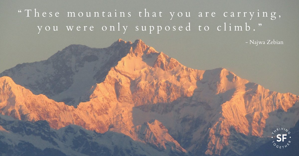 fowlersusann's tweet photo. When life starts to feel heavy, consider the choices you can make to step away from the things that are weighing you down. How will you conquer those mountains? #MasterYourMotivation #OptimalMotivation https://t.co/POR1sjg4Rn