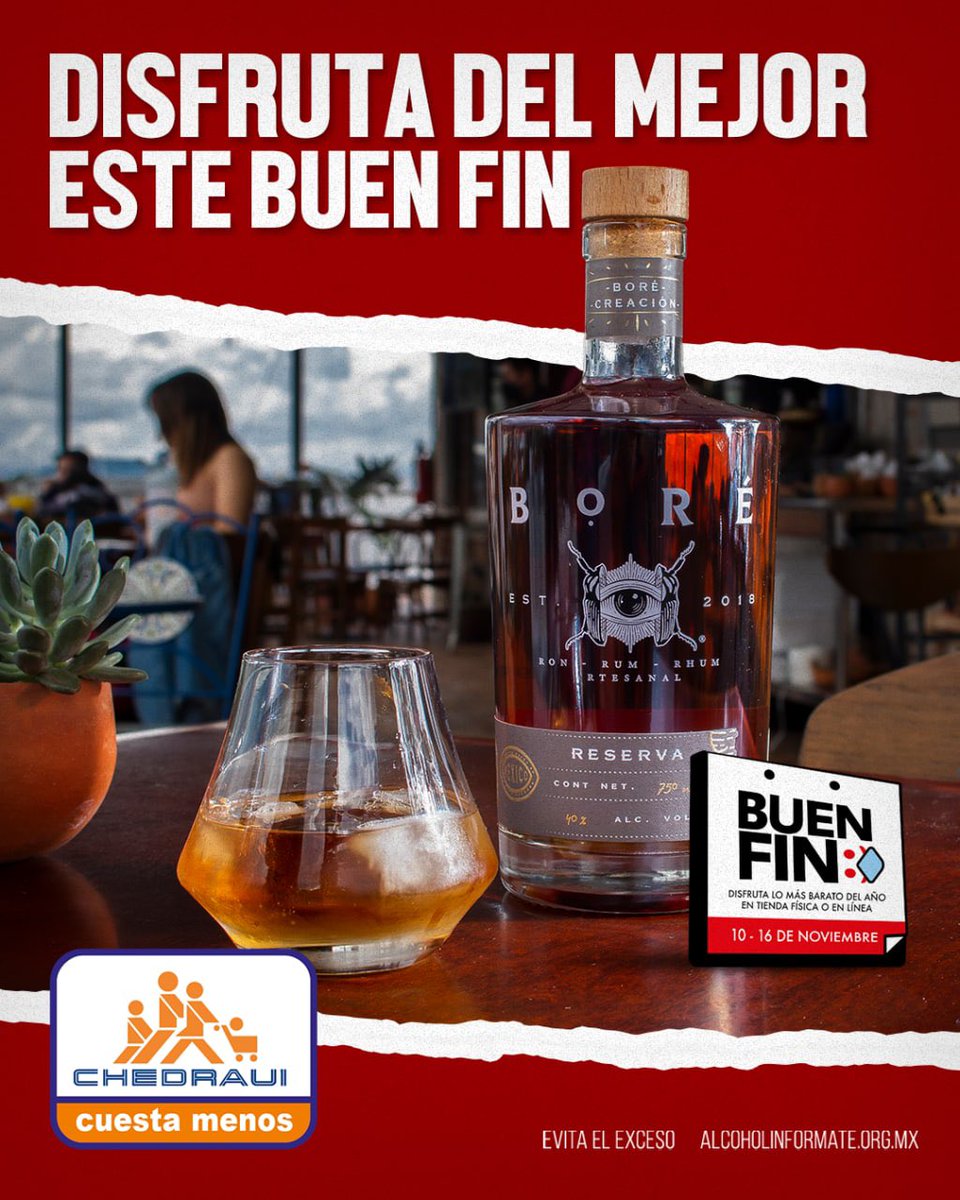 borerum's tweet photo. Ganas de un buen #ron ? Pues #MeLoDoy con #ronBore #elrondemexico búscalo este #BuenFin en @Chedrauioficial y #SelectoChedraui #UsaCubrebocas https://t.co/iBidsOymQS