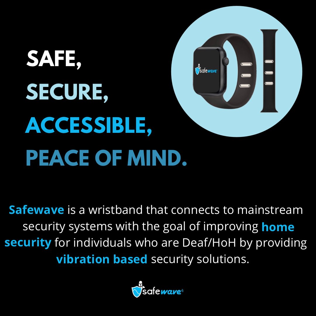 safewavetech's tweet photo. Safewave created and patented a vibration based wristband that links to Apple Watch’s , Samsung Watch’s and more to provide the Deaf/HoH community with the opportunity to improve their safety, security and quality of living within their homes.
#BlackOwnedTech #BlackOwned https://t.co/wUqwFr0lSD