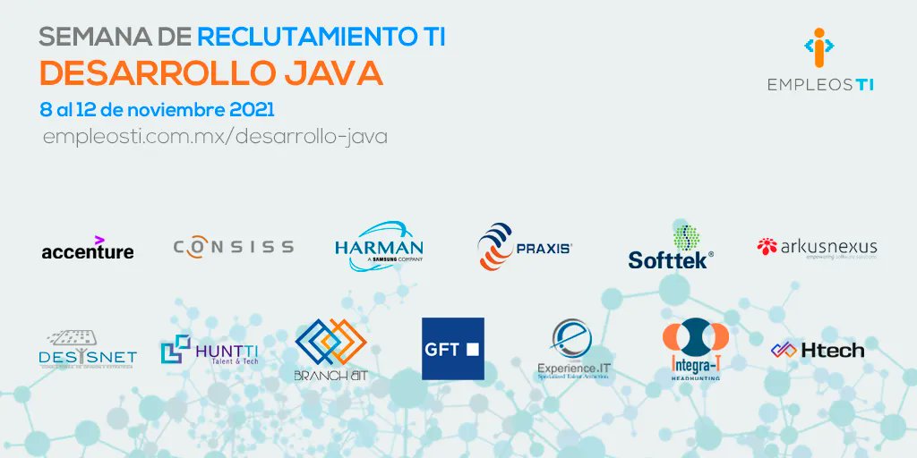 hirelineio's tweet image. 🚨 ¡Último día de la Semana de Reclutamiento TI Desarrollo Java! 🚀 Aprovecha, entra aquí 👉  bit.ly/1121-tw-java y aplica a las vacantes de tu interés.

🔹 Da click en el link para conocer más acerca del evento.

#SemanaDeReclutamientoTI #DesarrolloJava #EmpleosTI