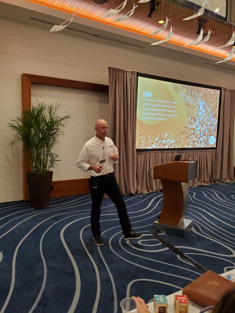 BobBauerFood's tweet photo. #Flavor Creation in #Whiskey - with 11 samples! Tom Gibson of @FlavRman at the #NAFFS #convention.@NAFFShq https://t.co/RUQx3XAUQX