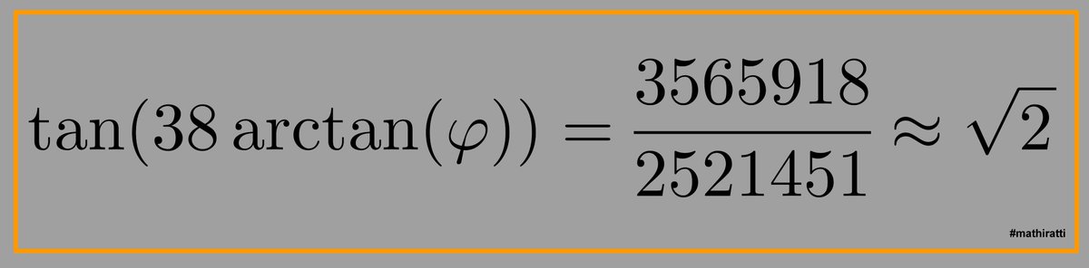 diegorattaggi's tweet photo. #goldenratio #atan #arctan #sqrt2 #mathiratti https://t.co/0BRAj9yXo4