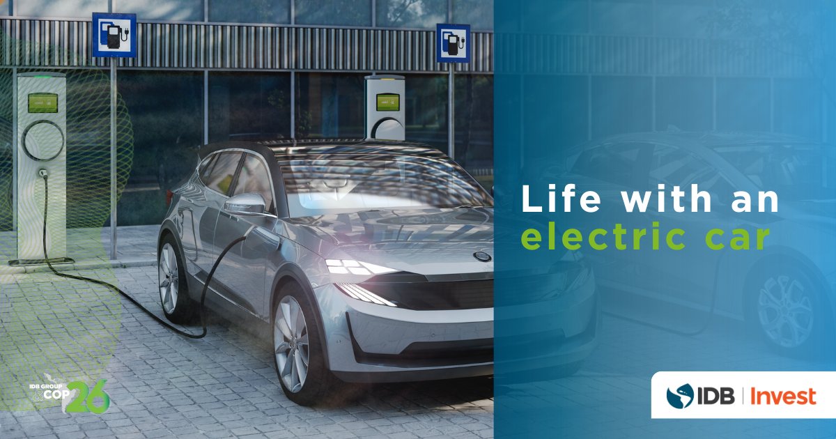 BIDInvest's tweet photo. Moving away from a regular vehicle to an electric one is not just a matter of changing where you fill up. It’s a complete shift in mentality that helps the environment and brings you to see things in a new way. https://t.co/hPldsuaRM0 #COP26 @the_IDB https://t.co/lZWJvnSjlj