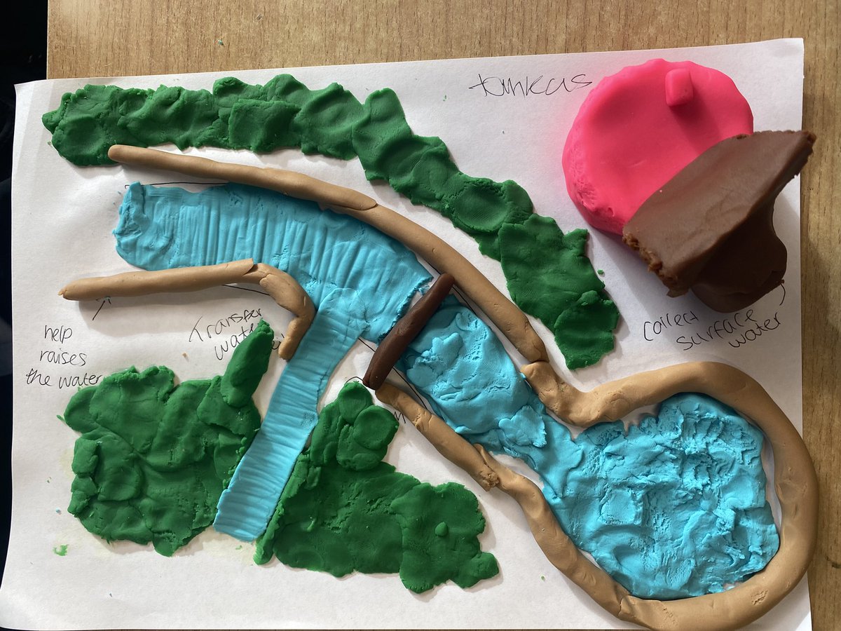 GeographyGs's tweet photo. Creating Wakel River Basin Project sustainable water strategies with my year 11’s today using Play-Doh and they loved it! Aimed for detailed annotations so they remembered the learning rather than the task. https://t.co/mGsnDEj1Up