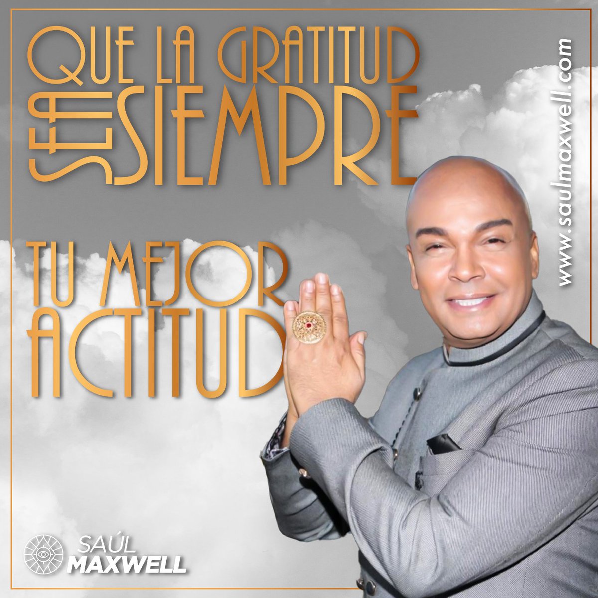 SaulMaxwell04's tweet photo. Que la gratitud sea siempre tu mejor actitud 🙌🤩❤️
May gratitude always be your best attitude 🙌🤩❤️
https://t.co/DgVCKmXGY5
#SaulMaxwell #Psiquicodelasestrellas✨#Reflexiones #videntes #horoscopo #reflexiondeldia #FelizViernesParaTodos #pensamientospositivos #FelizViernes https://t.co/s7S0c5iRI1