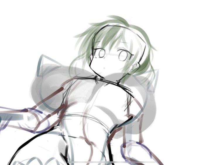 ボーイッシュ無表情巨乳を性懲りもなく描いてる 