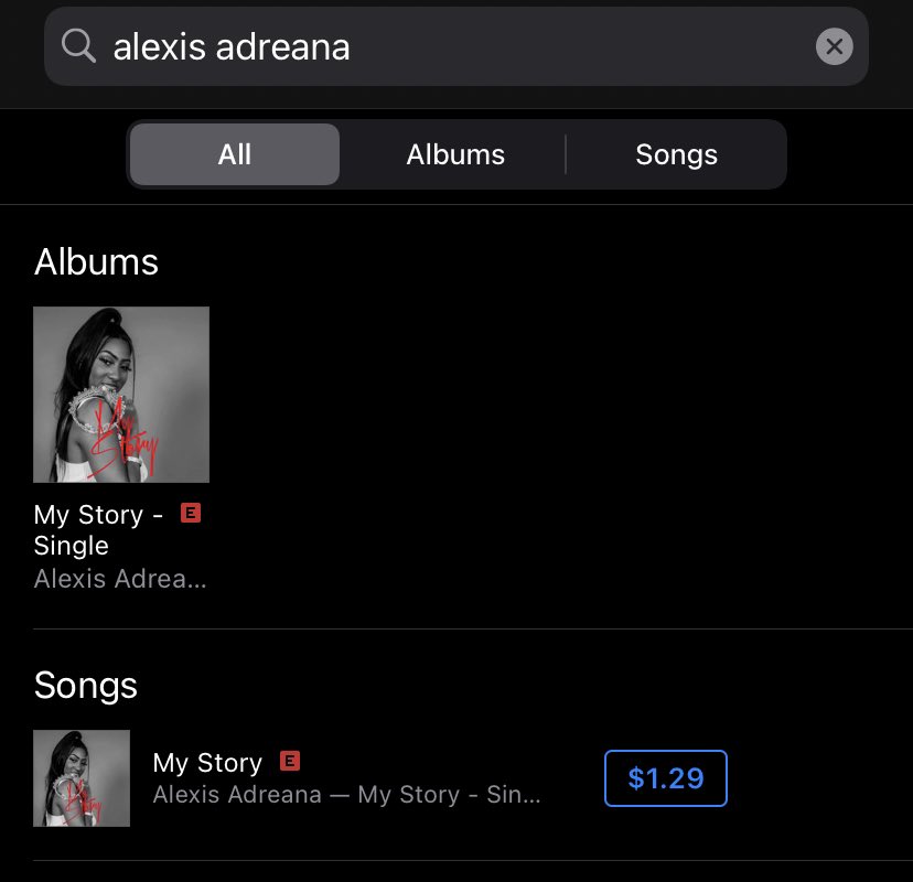 _TheyLoveAlexis's tweet photo. Woke up this morning and typed my name in on ITunes, Spotify, &amp; Apple Music and my song popped up☺️❤️ This is just the beginning the best is yet to come🙏🏾 NOW YALL GO SHOW ME SOME LOVE‼️ https://t.co/oBakc8JH13