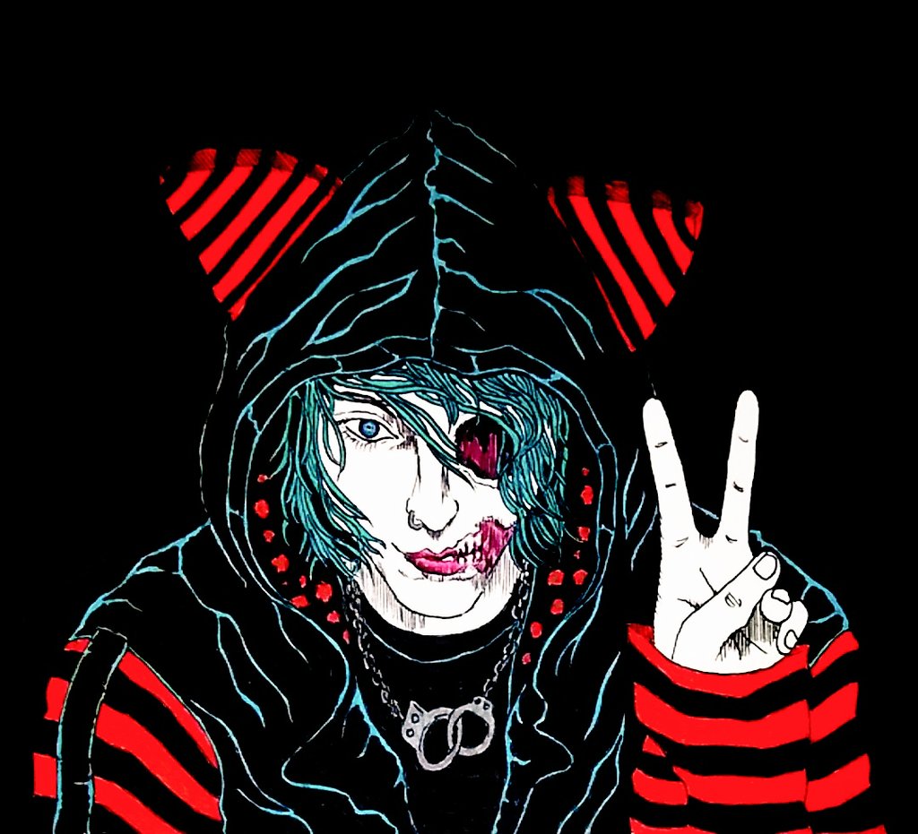 GOTH51259817's tweet photo. I drew Guardin again.✍️ Hair color and length are good.✌️💀
@astralagenda https://t.co/Rx7dlbkk6N