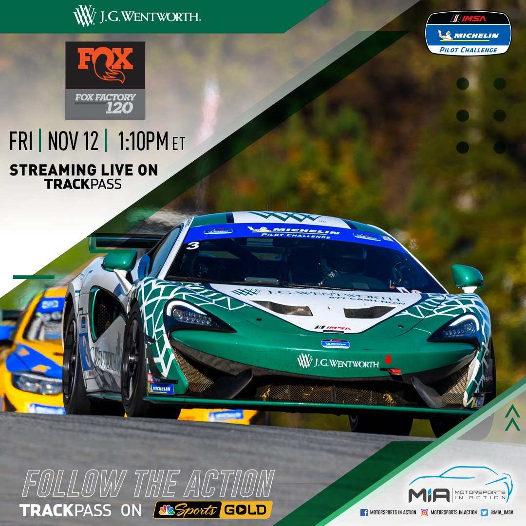 Motorsports In Action (@mia_imsa) on Twitter photo Be sure to catch the #FoxFactory120 on <a href="/_TrackPass/">TrackPass™</a> today at 1:10 PM ET!
#MotorsportsInAction Be sure to catch the #FoxFactory120 on <a href="/_TrackPass/">TrackPass™</a> today at 1:10 PM ET!
#MotorsportsInAction