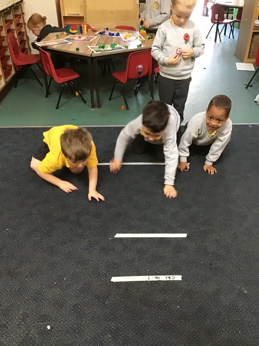 We have been conducting an investigation, which car will travel the furthest? We then placed some tape and measured how far each one had travelled.