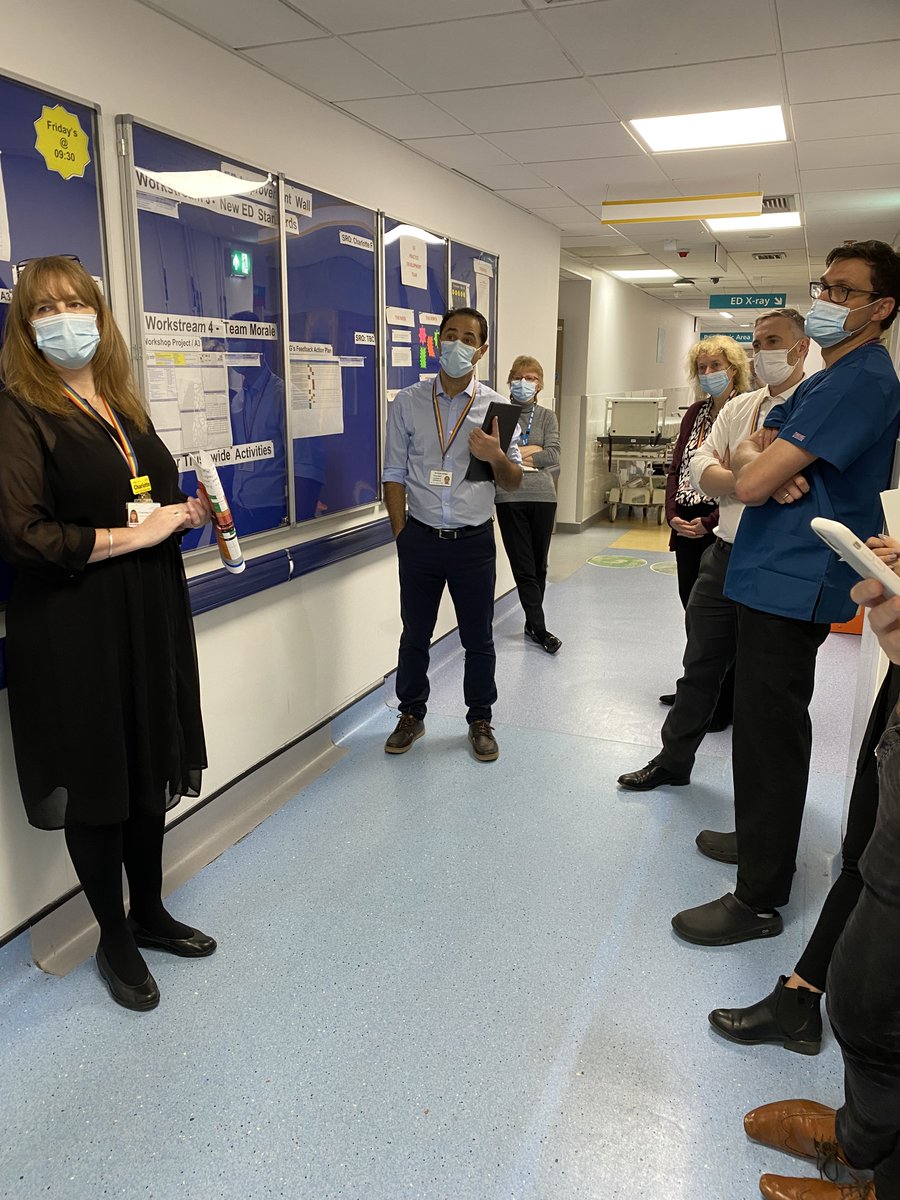 Quality Improvement in action. 
A great session this morning with the ED team, @Arrigo_Carlo and <a href="/npsands/">Nick Sands</a> at their improvement wall discussing how we can improve the service for our patients and staff. <a href="/RoyalSurrey/">Royal Surrey</a> <a href="/OurRSFamily/">Royal Surrey Family</a>
