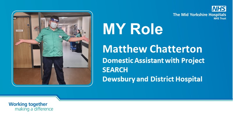 MidYorkshireNHS's tweet photo. Good morning - welcome to #MYRoleMonday!π
Matthew is a Project SEARCH @DdhSearch intern. He's a familiar face at Dewsbury and very popular with the patients!
When he's not working, he likes to zoom around on a go-kart π¬οΈ
Read more about Matthew here:
πhttps://t.co/Vg12xJIfOm https://t.co/9Nla66aEq7