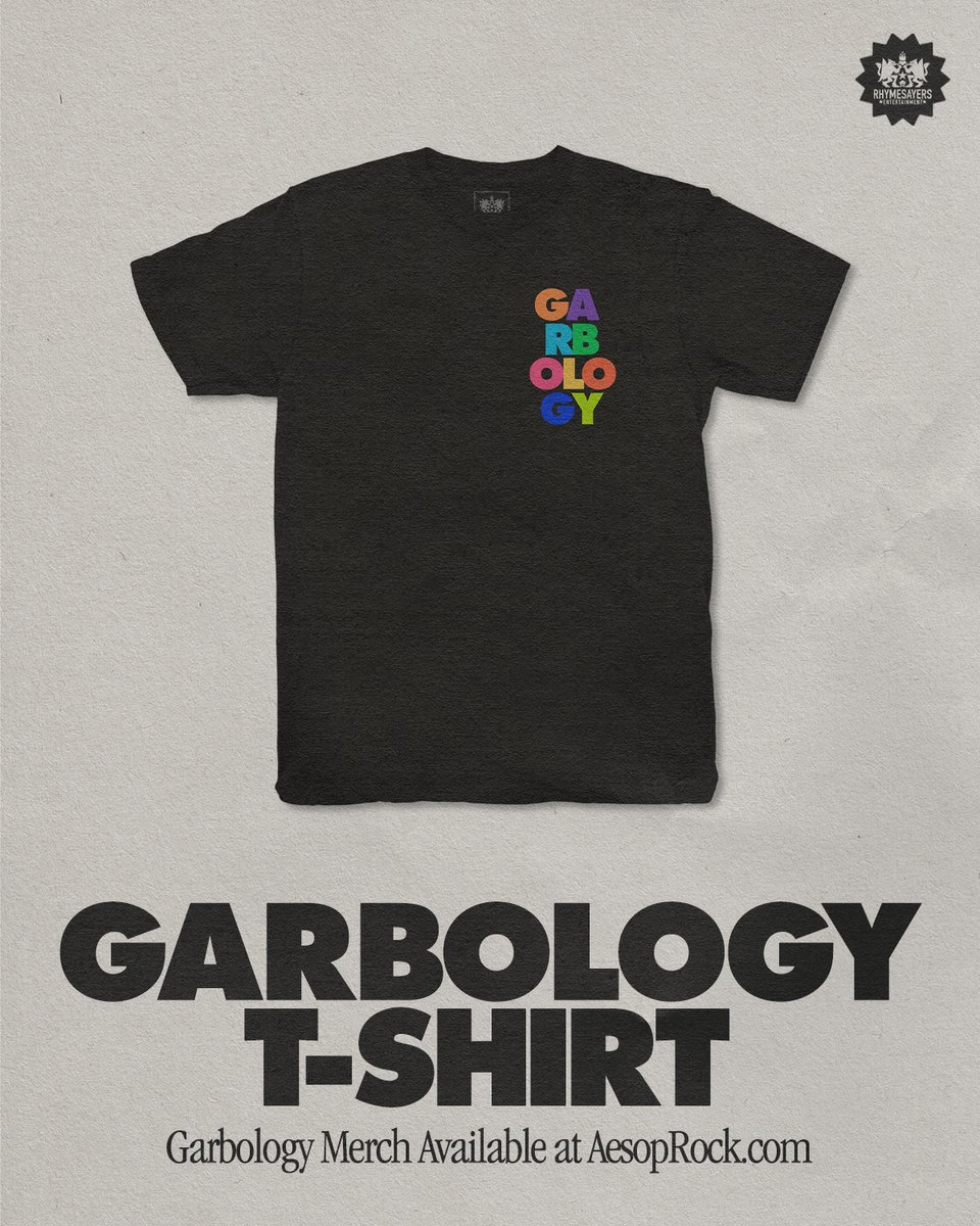 AesopRockWins's tweet photo. ♻️ REPLAY, REWEAR, RELAX ♻️

Garbology Vinyl, CD, cassette, &amp; exclusive clothing on https://t.co/0XHHaqsL2t https://t.co/8DG7DAhaGa