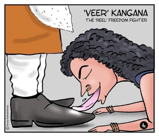 bjpbhaktsucks's tweet image. BJP trolls are eveready to start abusive trends on Twitter without any logic. kangana practically abused our entire freedom struggle and disrespected our freedom fighters. It shows these paid BJP trolls care for their party more than india. #kanganaranuat #KanganaRanautDeshdrohi