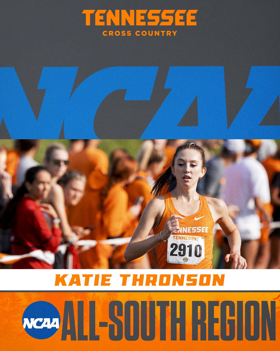 Congratulations to Katie Thronson on earning NCAA All-South Region as she crossed the line 13th overall in 20:12.93!

It is Thronson's best finish at the regional meet!

#LadyVols