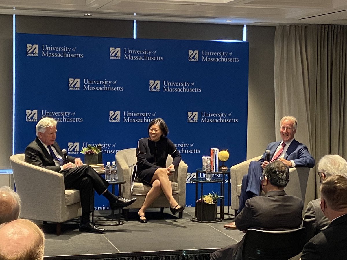 EmilyHeisig's tweet photo. So nice to be back at an in person event after all these months! Thank you to @AmbassadorTai and @RepRichardNeal for speaking to @NECouncil members about #trade policy this morning at @UMass! https://t.co/S7062pZcqY