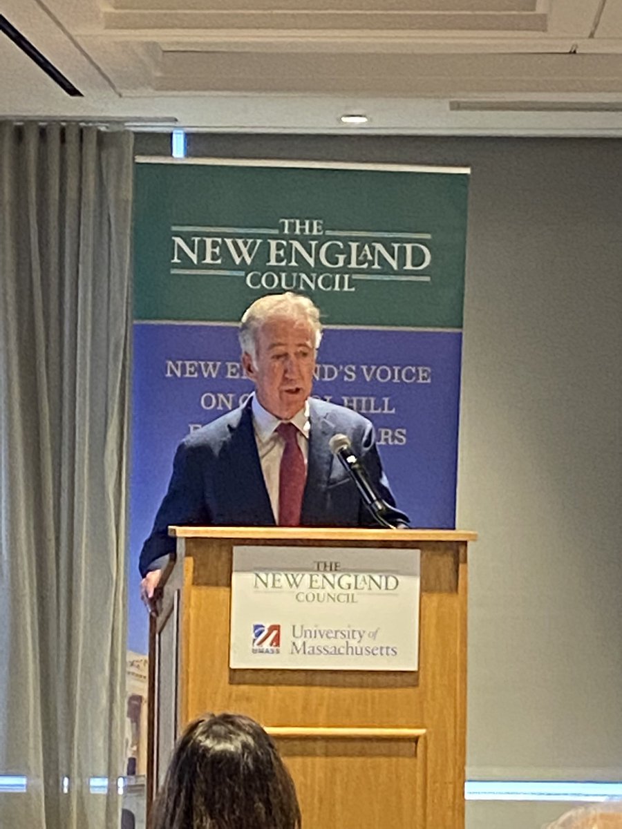 EmilyHeisig's tweet photo. So nice to be back at an in person event after all these months! Thank you to @AmbassadorTai and @RepRichardNeal for speaking to @NECouncil members about #trade policy this morning at @UMass! https://t.co/S7062pZcqY