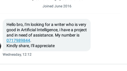 Kindly RT. You can reach him via that no