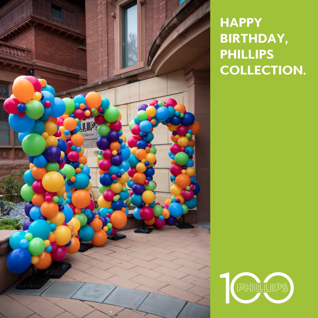 Today is The Phillips Collection’s 100th birthday! America's first museum of modern art opened #onthisday in 1921. Thank you to all of our friends, neighbors, and visitors who are helping us celebrate. The party has officially started! Register to join -> bit.ly/3n7guIy