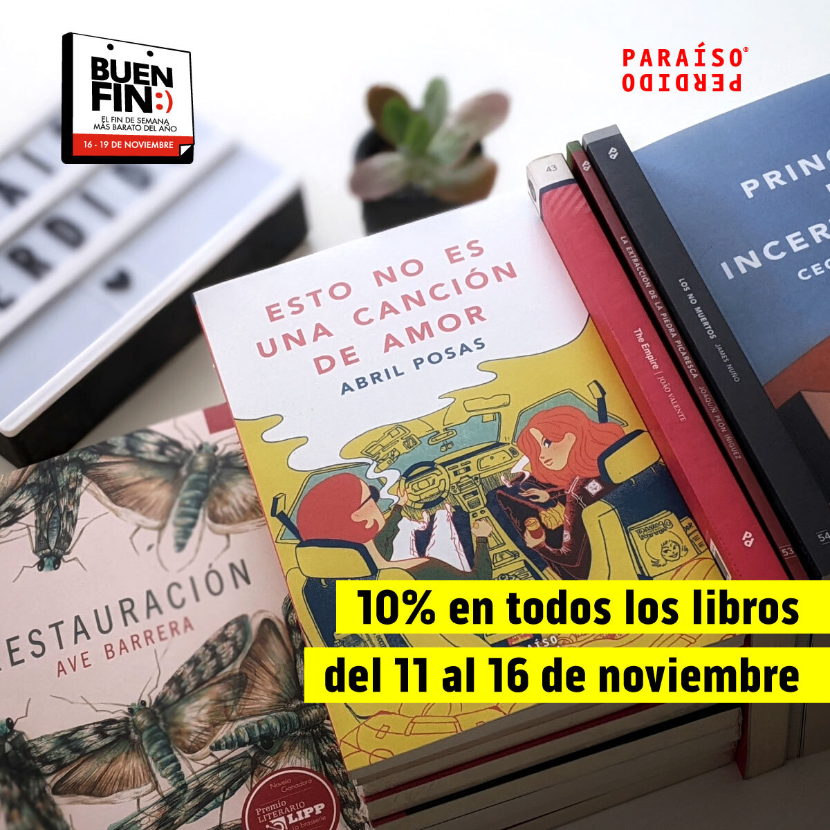 UtopiaLibrosGDL's tweet photo. Por cierto, corran por su copia del libro y aprovechen que este fin tendremos descuento en el catálogo de @Eparaisoperdido 🤩✨ https://t.co/mBsRGRQBeB