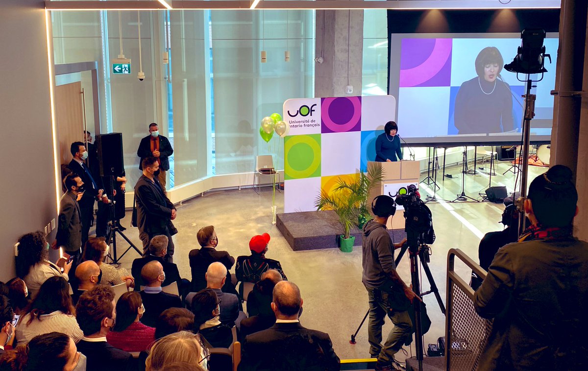 _Alain_Dupuis_'s tweet photo. Ce n’est pas tous les jours qu’on inaugure une nouvelle université de langue française au 🇨🇦! Longue vie à l’@universiteON et chapeau à celles et ceux qui y ont cru et travaillé depuis des années! Fier de représenter la @fcfacanada et la #frcan lors de cette grande journée! https://t.co/5ULW8T3KGG