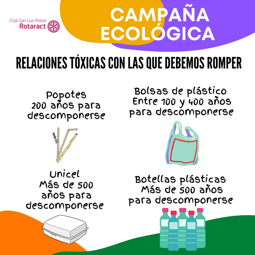 #CampañaEcológica

¡Relaciones tóxicas con las que debemos romper!

#CRSLP #Rotaract #ZonaPotosina #D4130